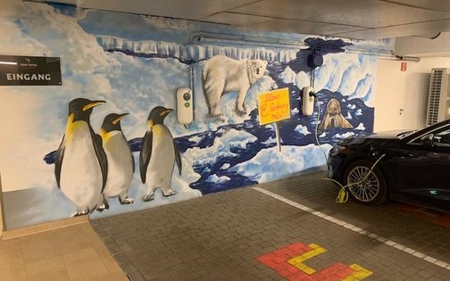 Ladestationen in der Tiefgarage des Parkhotel Hagenbeck